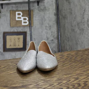Rampage Womens Glitter Shiny Flats SMOKER-03L Silver Gray 8 thumbnail 3