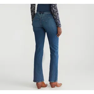 NEW Free People CRVY Starlight Straight Leg Blue Jeans Western Rodeo Sz 24‎ $128 thumbnail 3