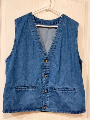 Final price Women’s XL Vintage Patchwork Denim Vest Blue thumbnail 1