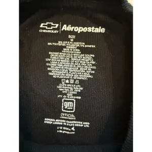 Chevrolet x Aeropostale Crop Top Medium Y2K Ribbed Cotton Sports Car Euro Summer thumbnail 3