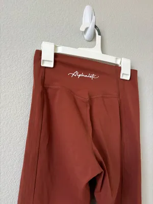 Dark Orange Alphalete Seamless Leggings thumbnail 7