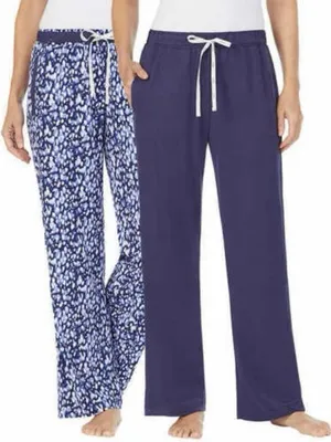 DKNY 2-Pack Purple Pants Brushed Jersey with Pockets XL thumbnail 1