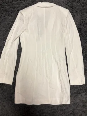 Free People Rumer summer beach boho Bronte Blazer linen Dress White Size xs NWT thumbnail 11