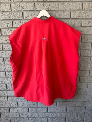 Figs Rafaela Scrub Top Hibiscus PO 7359 Bright Red Nurse Uniform Hospital thumbnail 6
