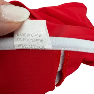 Bandeau Bikini Top Women‎ Small Red Excellent Solid Strapless Swim Resortwear thumbnail 4