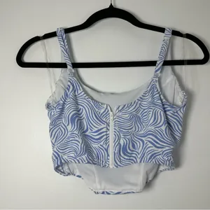 PacSun La Hearts Blue & White Cropped Corset Top Size Small thumbnail 3