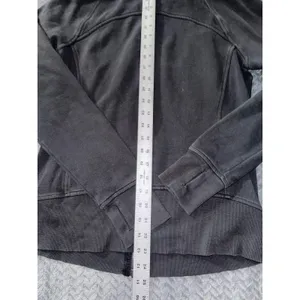 Lululemon Women's Black Full Zip Scuba Hoodie Jacket Thumbholes Size‎ 8 thumbnail 8