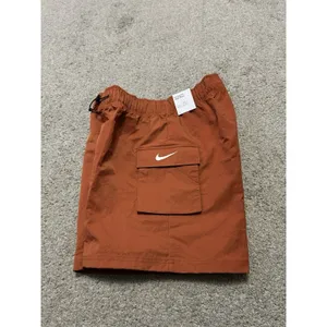Nike Womens Loose Fit High Rise Shorts Burnt Orange‎ Small thumbnail 3