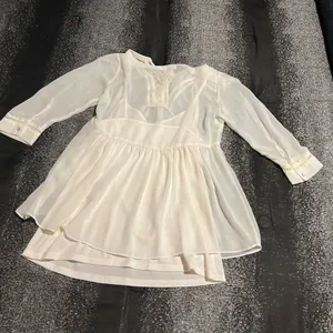 Womens small Motherhood Maternity sheer v-neck boho chic babydoll tunic w/cami thumbnail 2