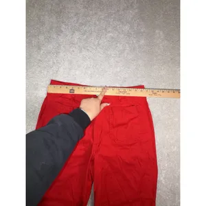 maeve colette pants 31 cropped wide leg pants Red Linen Blend Patch Pockets thumbnail 8