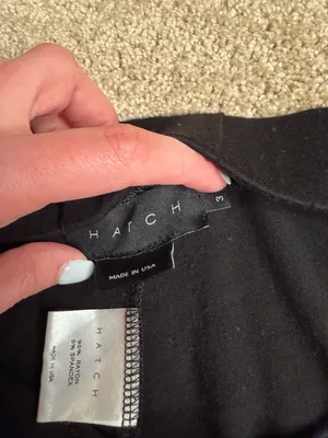 Hatch Black Jogger Pants Maternity Stretch Rayon Pull On Lounge Size 3 Large‎ thumbnail 2