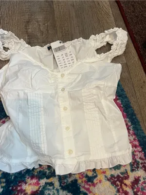 NWT Brandy Melville white Elena top small thumbnail 4