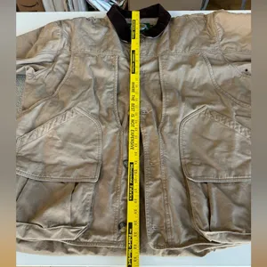 Cabela’s Tan Brown Corduroy Collar Quilated Canvas Barn Jacket Chore Coat 2XL thumbnail 6