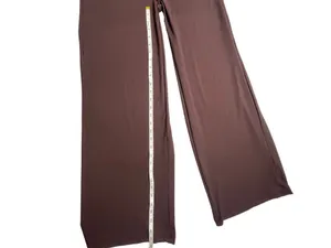 Brown Wide Leg Yoga Lounge Pants Size L thumbnail 7