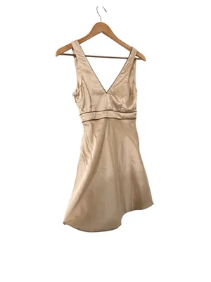 NEW ABERCROMBIE & FITCH Satin Champagne Slip Mini Dress thumbnail 8