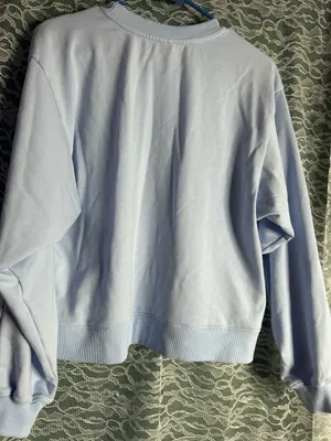 As Revival Altar’d State Light Blue with White Embroidered Bows Sweater Small thumbnail 4