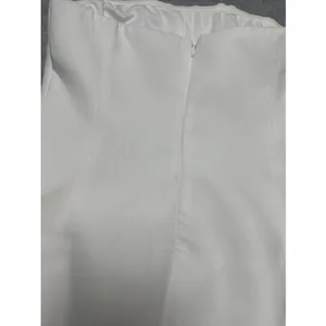 Meshki Strapless White Mini Dress with Seam Detailing thumbnail 3