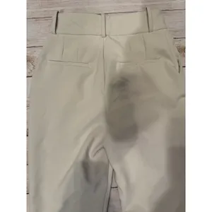 Zara Womens Sz S High Waisted Tapered Trousers Tan Brown Seam Detail Dress Pants thumbnail 4