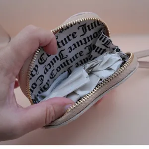 Juicy Couture Call It A Classic‎ Heart ZA Coin Purse Sandstone Logo Wristlet NEW thumbnail 5