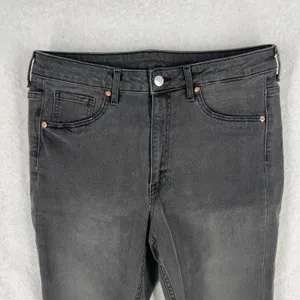H&M Curvy Jegging Womens‎ Skinny Jean Size 10 High Waist Stretch Charcoal Denim thumbnail 3