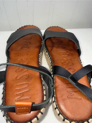 Musse & Cloud Black Leather Strap Sandals thumbnail 5