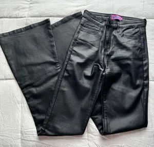 Edikted Leather Flare Pants thumbnail 1