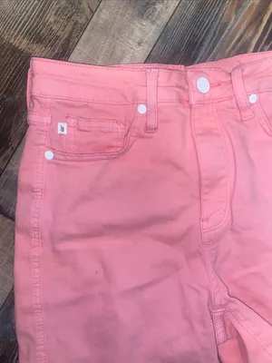 Judy Blue Pink High-Rise Denim Shorts size M thumbnail 4