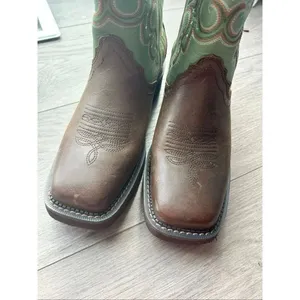 Justin Women's Raya Cowhide Gypsy Boots 12 in size 8.5B green and brown thumbnail 7