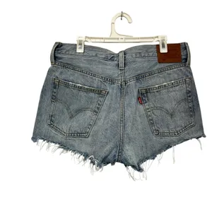 Levi's Premium 501 Cut‎ Off Denim Shorts Size 28 thumbnail 3