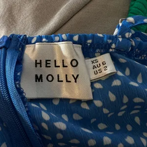 1435 | Hello Molly Blue Polka Dot Ruffle Boho Flirty Summer Picnic Dress Women 2 thumbnail 7