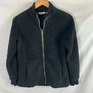 Calvin Klein Fuzzy Zip Up Sweater Jacket Size Small thumbnail 1