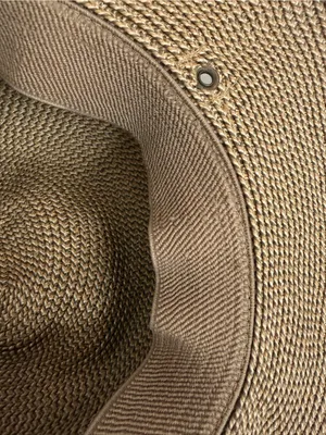 REI Hat Straw Wide Brim Braided Tan Taupe Brown Sun Packable Travel Beach Unisex thumbnail 10
