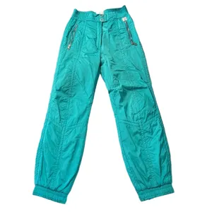 Kaelin Ski 24k Gold Collection Vintage 80's Turquoise Blue Ski Pants Size 8 thumbnail 2