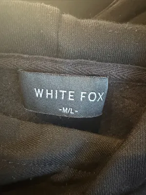White Fox Sports Club cherry logo black hoodie sweatshirt thumbnail 4