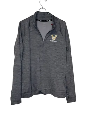 Nike Women‎ Top Pacer 1/2 Zip Long Sleeve Boxy Crop Gray Large thumbnail 1