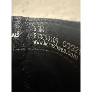 Born Brie Black Distressed Suede‎ Leather Ankle Booties Side Cutout 6.5M Western thumbnail 6
