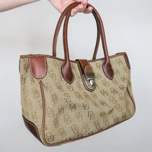 Vintage 90s Dooney & Bourke Signature Small Double Handle Tote thumbnail 3