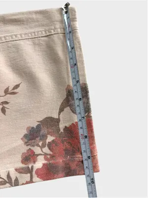 Easel Floral Print Barrel Denim Pants Size L thumbnail 6