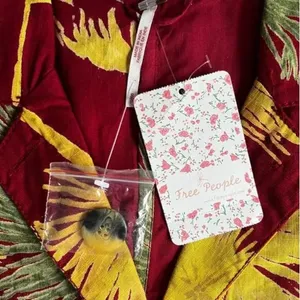 Free People Malibu 100% Cotton Button Closure Collared Romper Maroon, S thumbnail 11