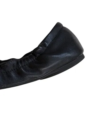 Tory Burch Leather Ambrose Ballet Flats Black Size 7 thumbnail 3