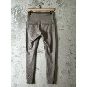 Athleta Delancey Gleam Moto Tight Leggings Taupe S Shiny Biker Athleisure New thumbnail 3