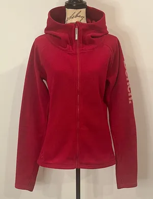 BENCH zip front textured fleece funnel neck hooded jacket L thumbnail 1