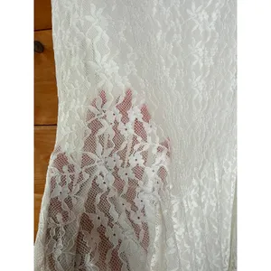 NWT Lulus Nadie White Lace Asymmetrical Midi Dress Bridal Bride Wedding Size M thumbnail 4
