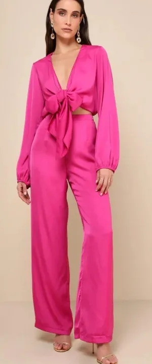 Hot Pink Jumpsuit thumbnail 1