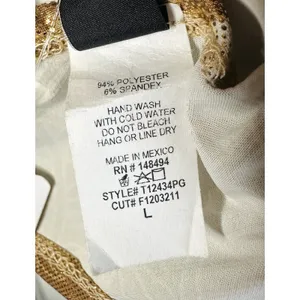 Windsor Womens Crop Tank Size L Snakeskin Metallic Gold Chrome Y2K Going Out NWT thumbnail 6