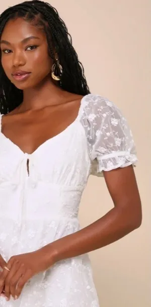 LULU's Bridal Shower Reception Floral Romantic Tiered Ruffles Midi Dress thumbnail 1
