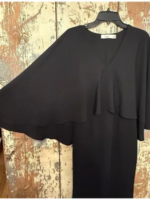 NWT Ali & Jay Vneck Layered Cape Formal Gown Dress, size XS thumbnail 4