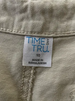 Time and Tru Wide-Leg High Waisted Pants in Beige Size 10 thumbnail 3