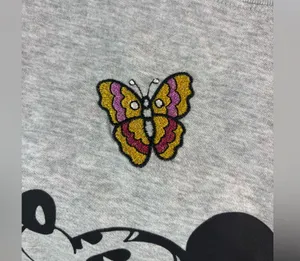 Disney Mickey Mouse XL Embroidered Tee Top in Heather Gray thumbnail 4