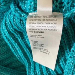 Free People Marlie Ribbed Pullover Sweater‎ in Mar Chiquita xs thumbnail 7